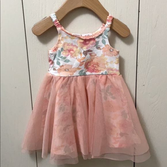 Catherine Malandrino Peach Flowered Dress - Picture 1 of 5